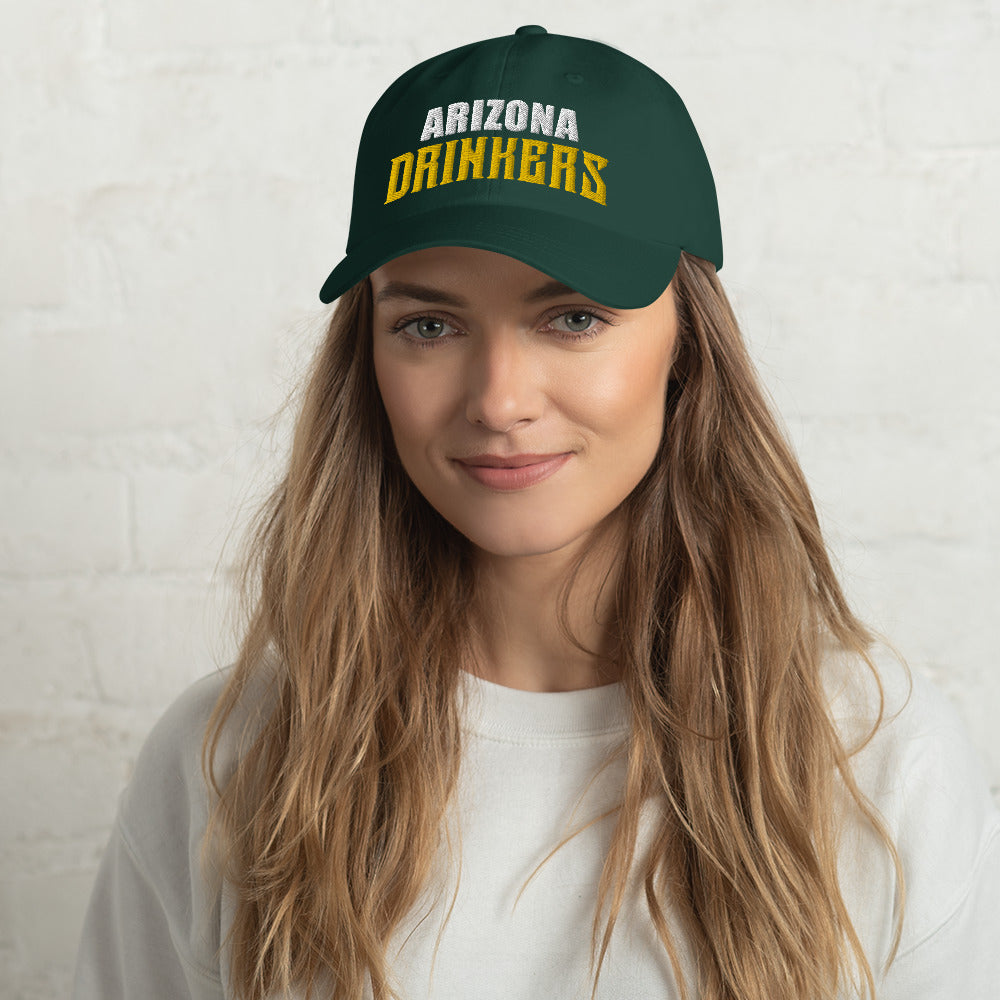 Dad hat with Arizona Drinkers in Yellow Color on Front