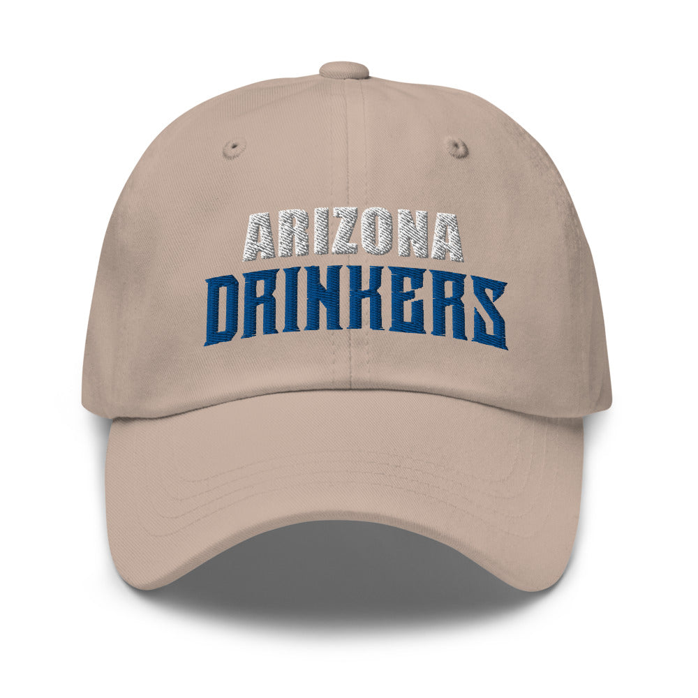 Dad hat with Arizona Drinkers in Blue Color on Front
