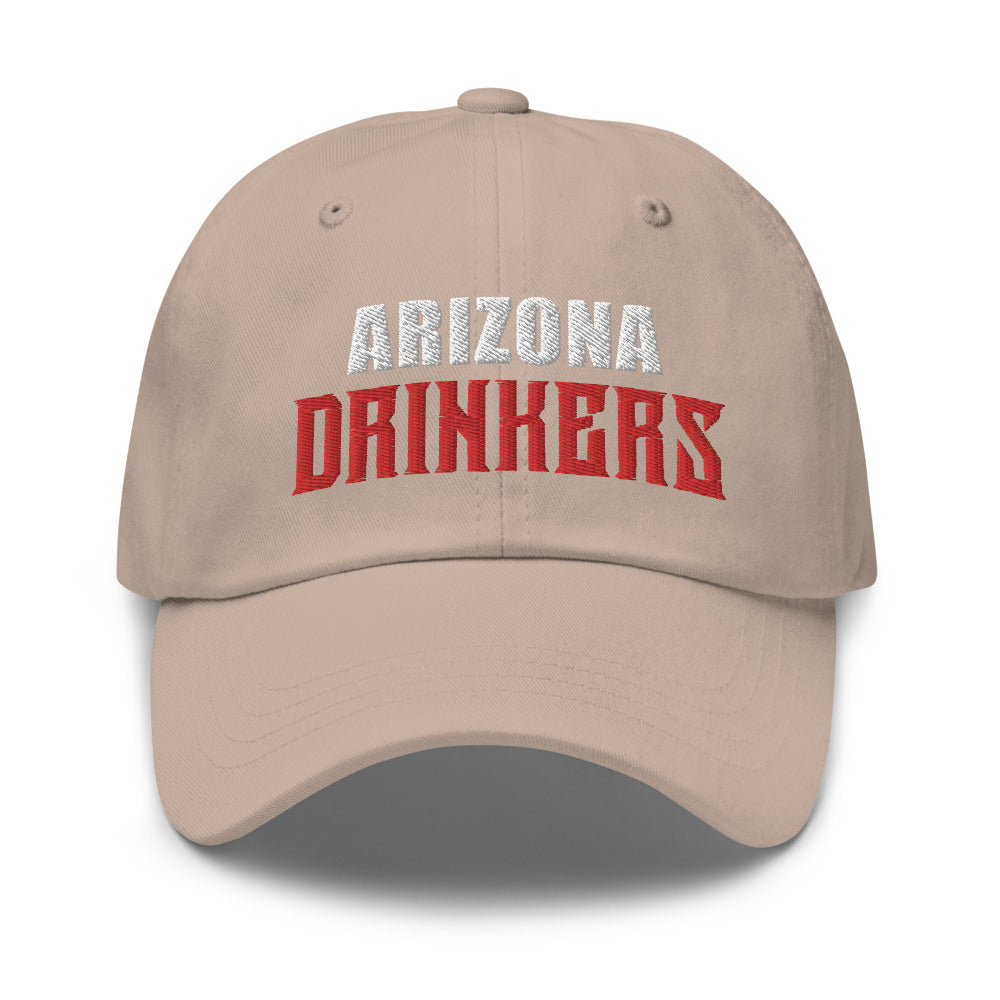 Dad hat with Arizona Drinkers in Red Color on Front