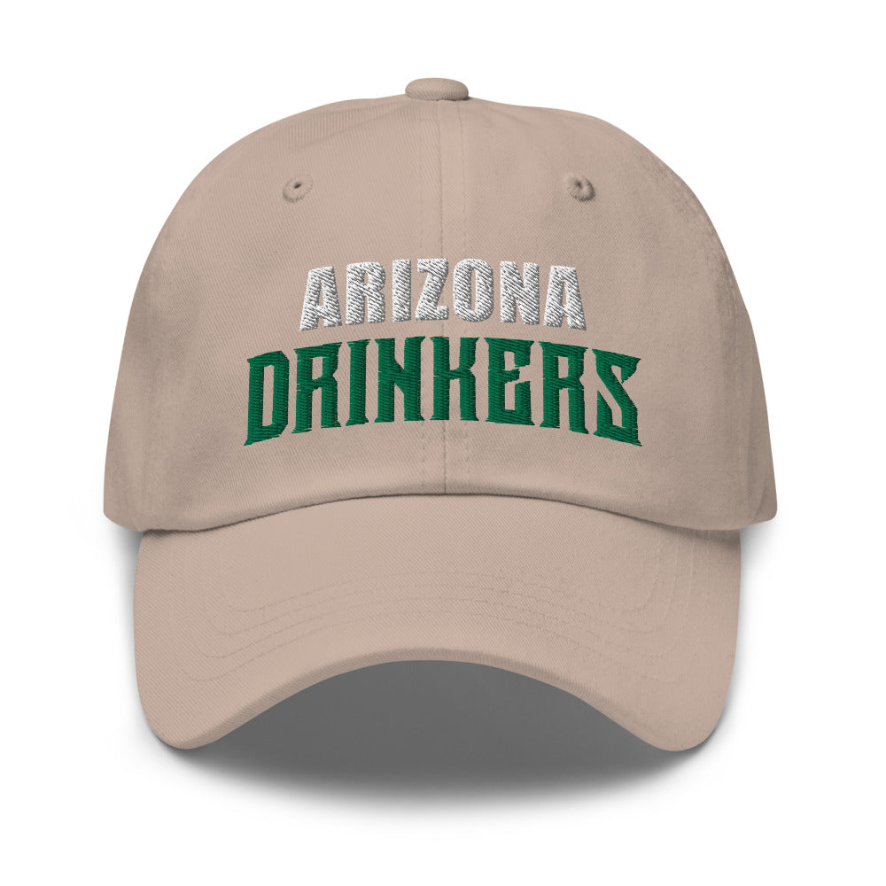 Dad hat with Arizona Drinkers in Green Color on Front