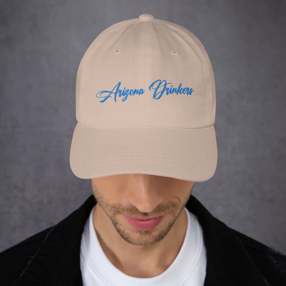 Dad hat with Arizona Drinkers in Blue Color on Front