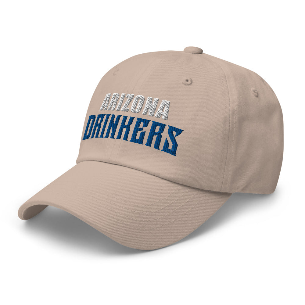 Dad hat with Arizona Drinkers in Blue Color on Front