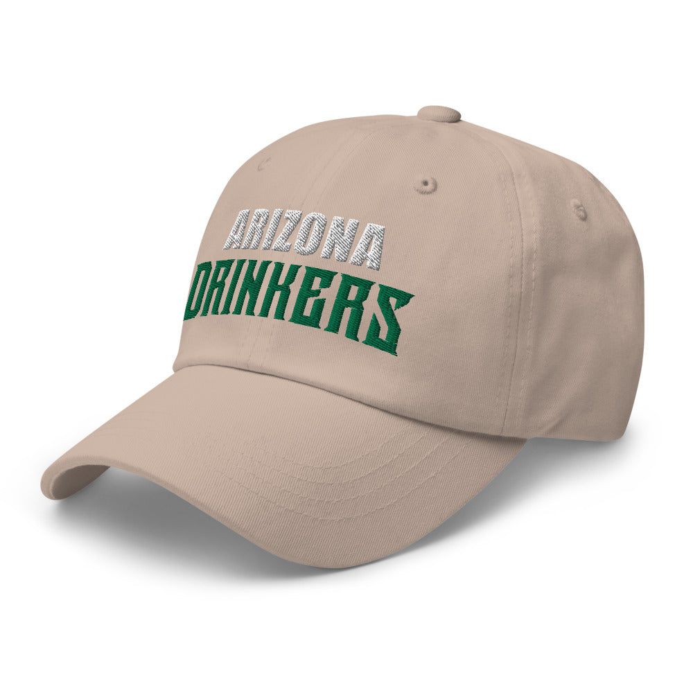 Dad hat with Arizona Drinkers in Green Color on Front