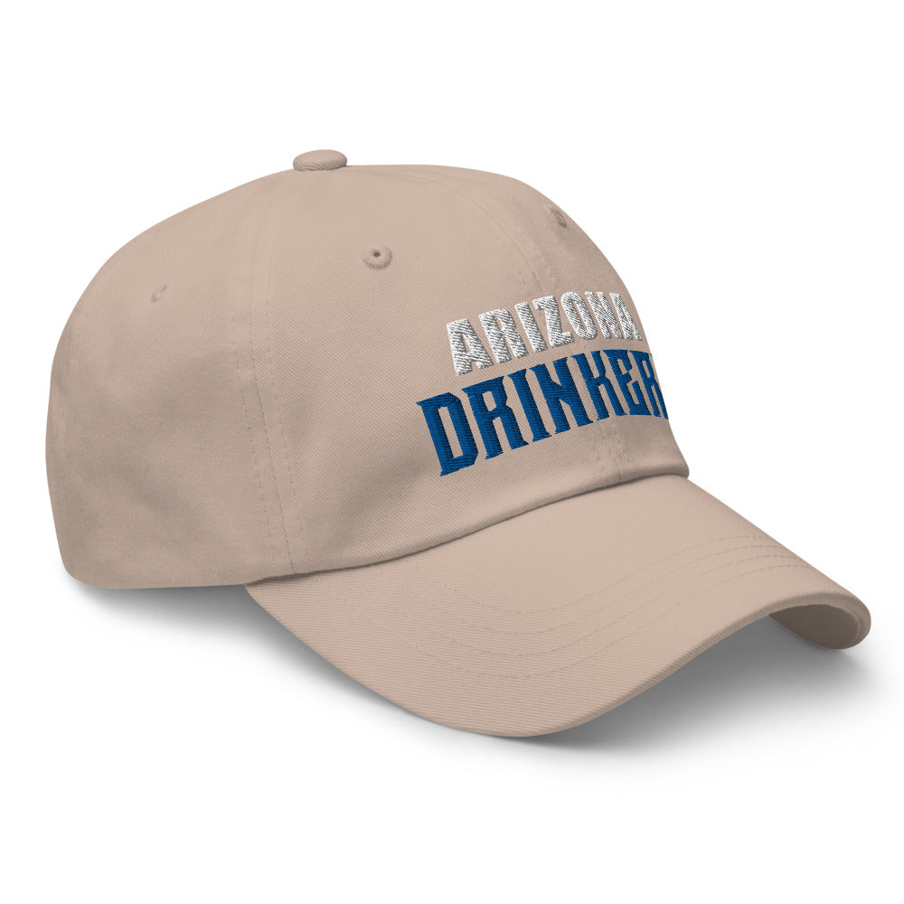 Dad hat with Arizona Drinkers in Blue Color on Front