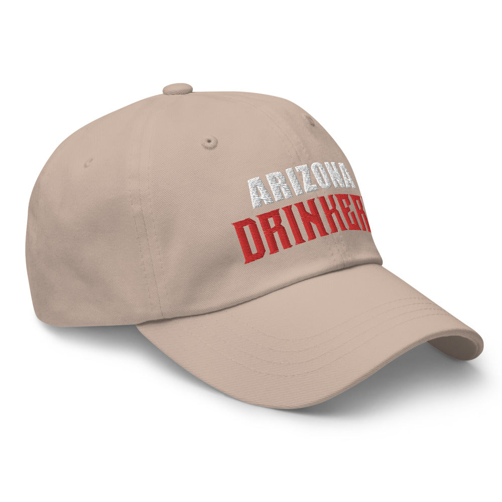 Dad hat with Arizona Drinkers in Red Color on Front