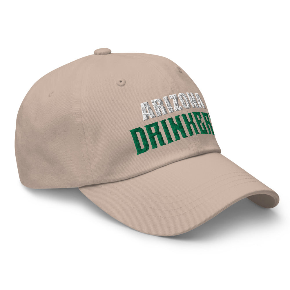 Dad hat with Arizona Drinkers in Green Color on Front