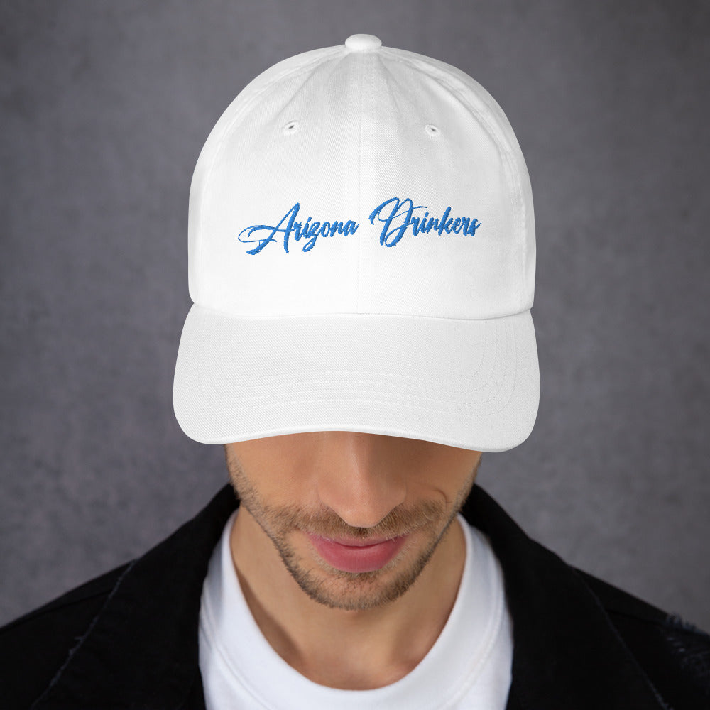 Dad hat with Arizona Drinkers in Blue Color on Front