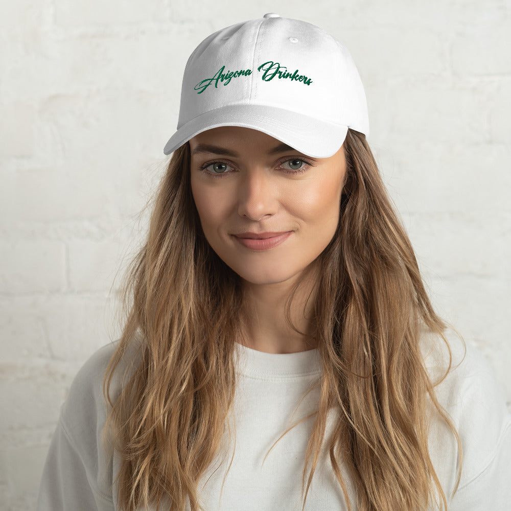 Dad hat with Arizona Drinkers in Green Color on Front