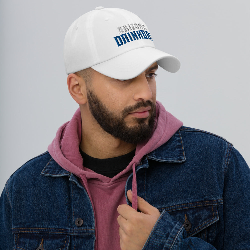 Dad hat with Arizona Drinkers in Blue Color on Front