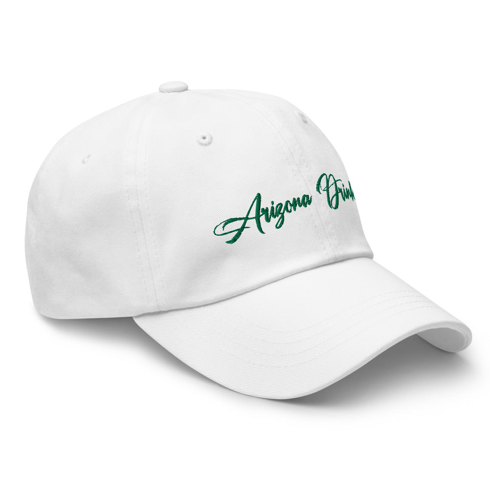 Dad hat with Arizona Drinkers in Green Color on Front