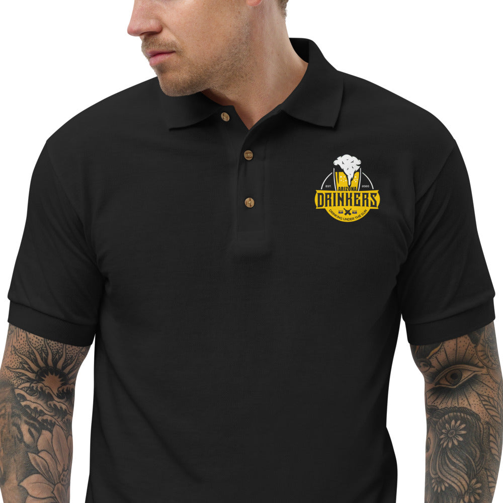 Embroidered Polo Shirt with Arizona Drinkers Logo on left chest