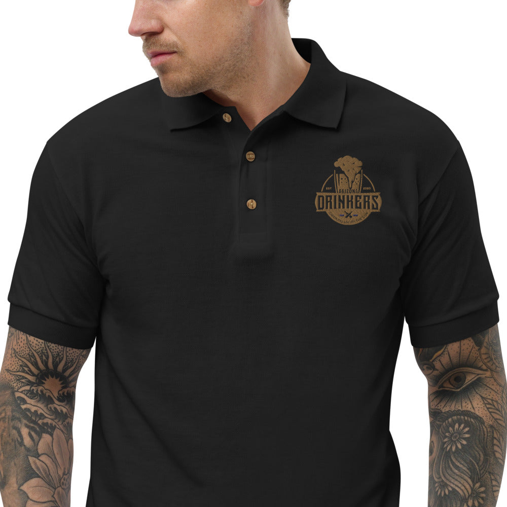 Embroidered Polo Shirt with Arizona Drinkers Logo on left chest
