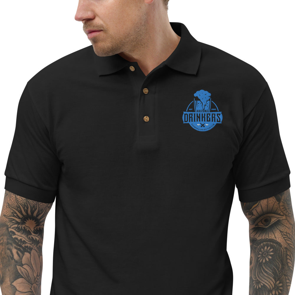 Embroidered Polo Shirt with Arizona Drinkers logo on left chest