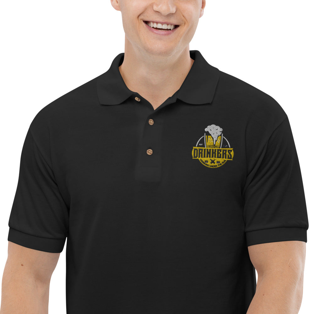 Embroidered Polo Shirt with Arizona Drinkers Logo on left chest