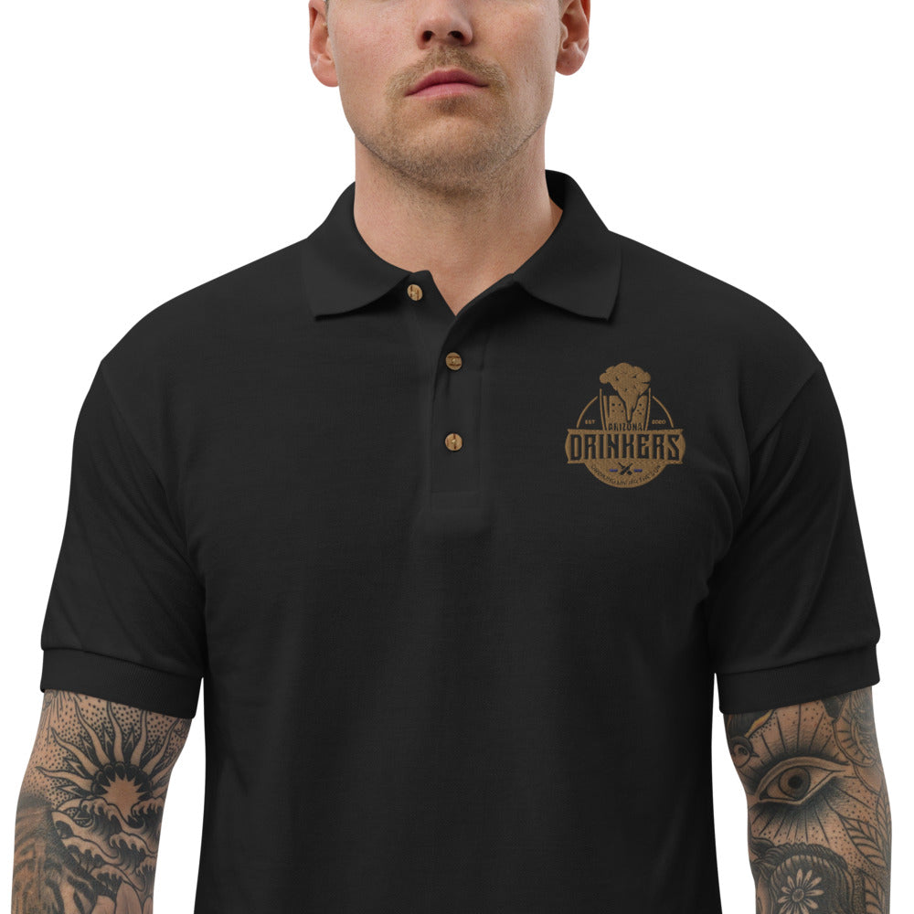 Embroidered Polo Shirt with Arizona Drinkers Logo on left chest
