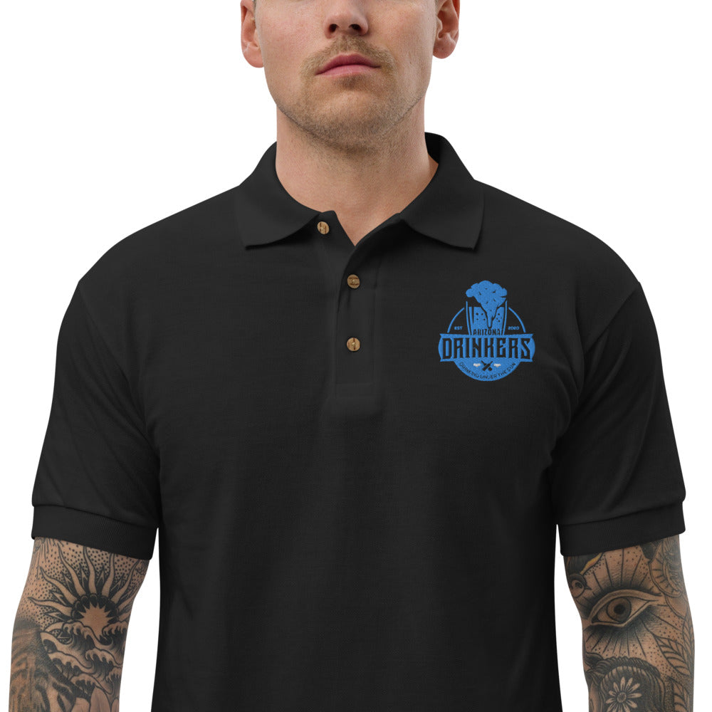 Embroidered Polo Shirt with Arizona Drinkers logo on left chest