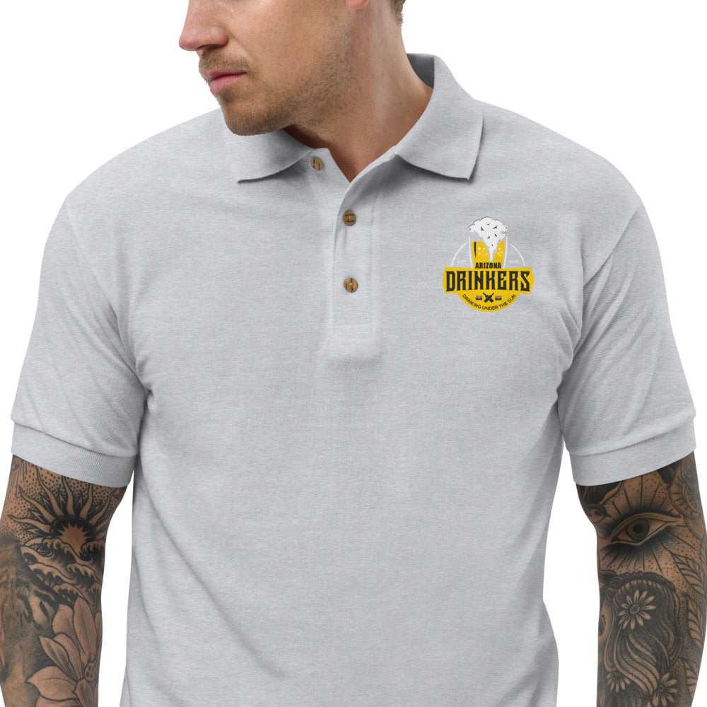 Embroidered Polo Shirt with Arizona Drinkers Logo on left chest