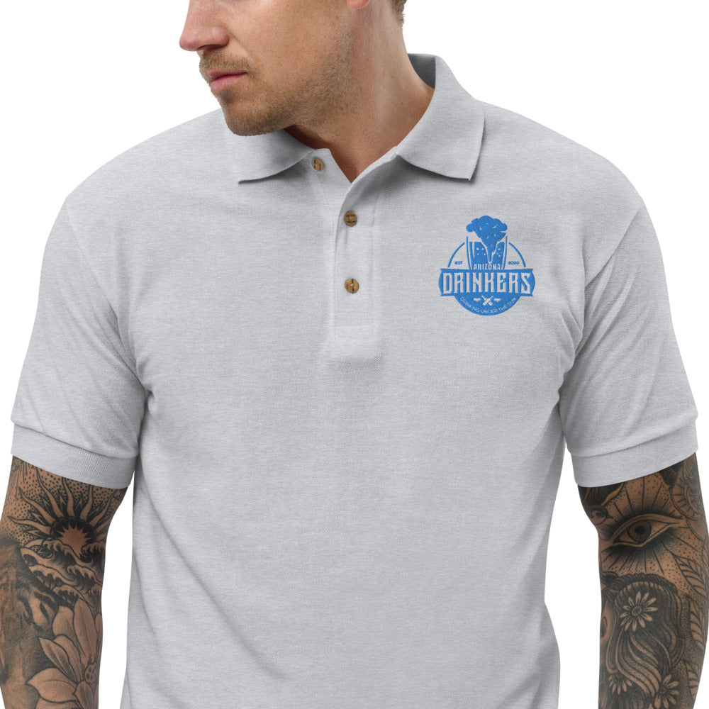 Embroidered Polo Shirt with Arizona Drinkers logo on left chest