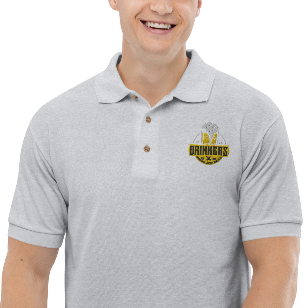 Embroidered Polo Shirt with Arizona Drinkers Logo on left chest