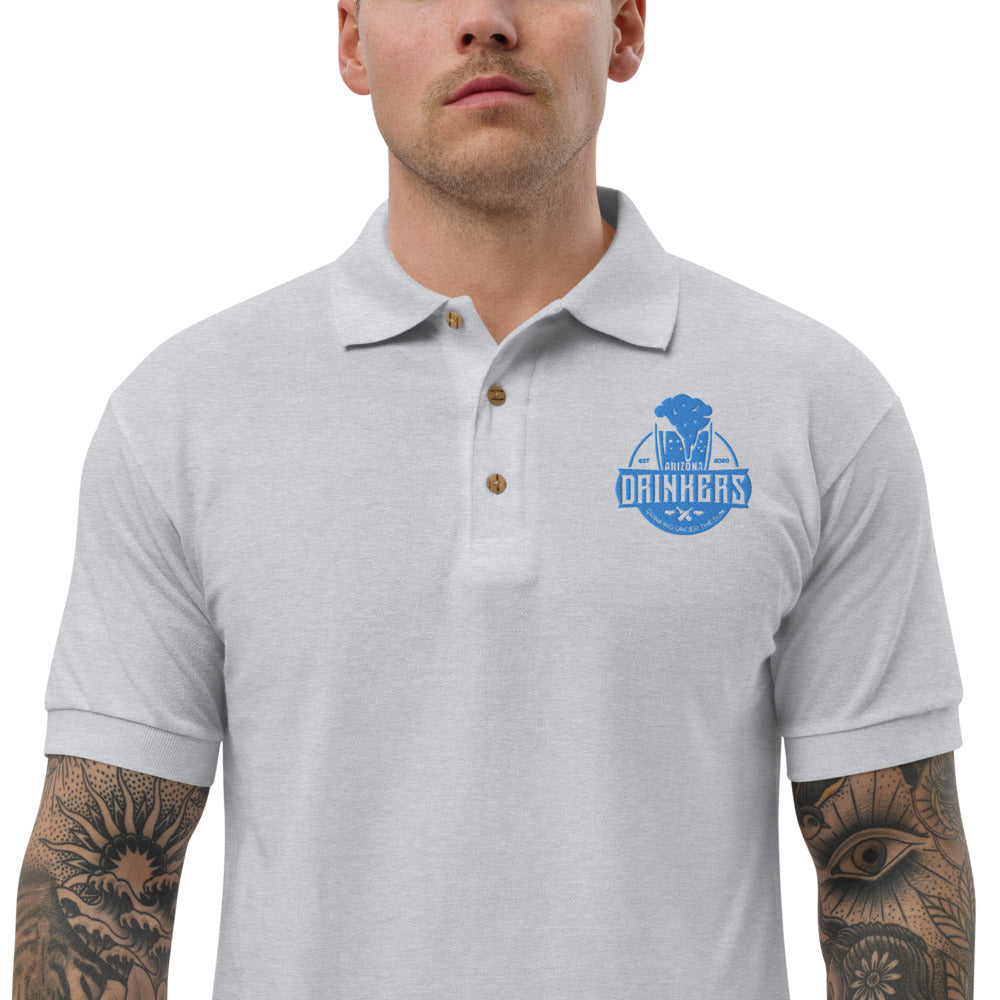 Embroidered Polo Shirt with Arizona Drinkers logo on left chest