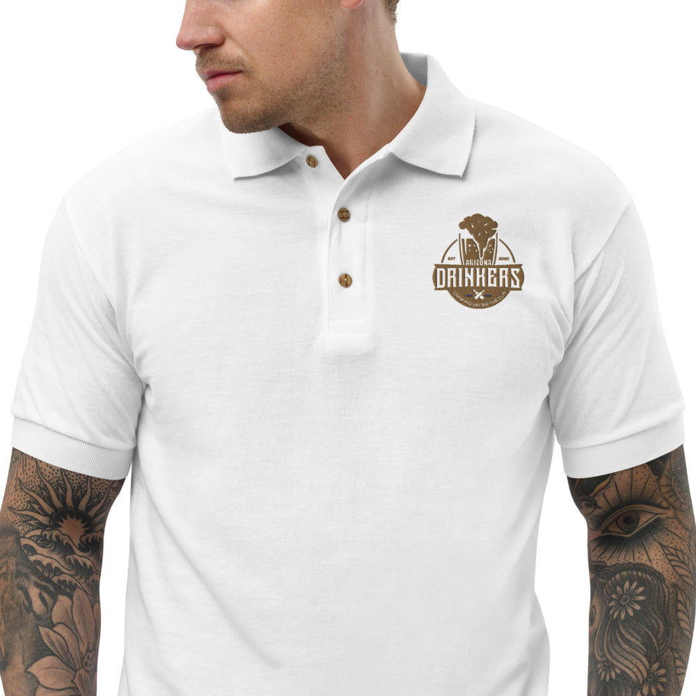Embroidered Polo Shirt with Arizona Drinkers Logo on left chest