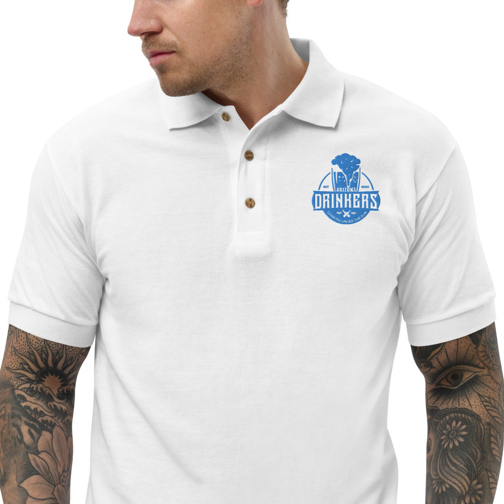 Embroidered Polo Shirt with Arizona Drinkers logo on left chest