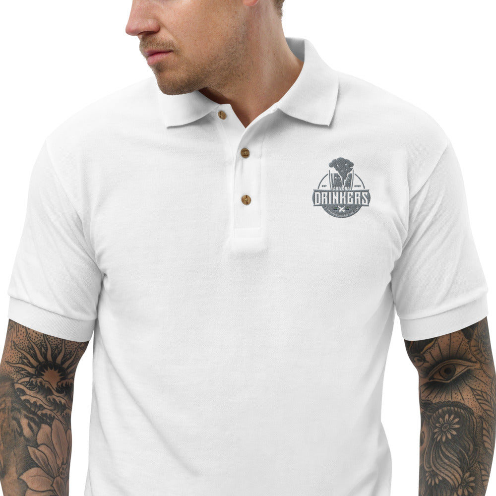 Embroidered Polo Shirt with Arizona Drinkers Logo on left chest