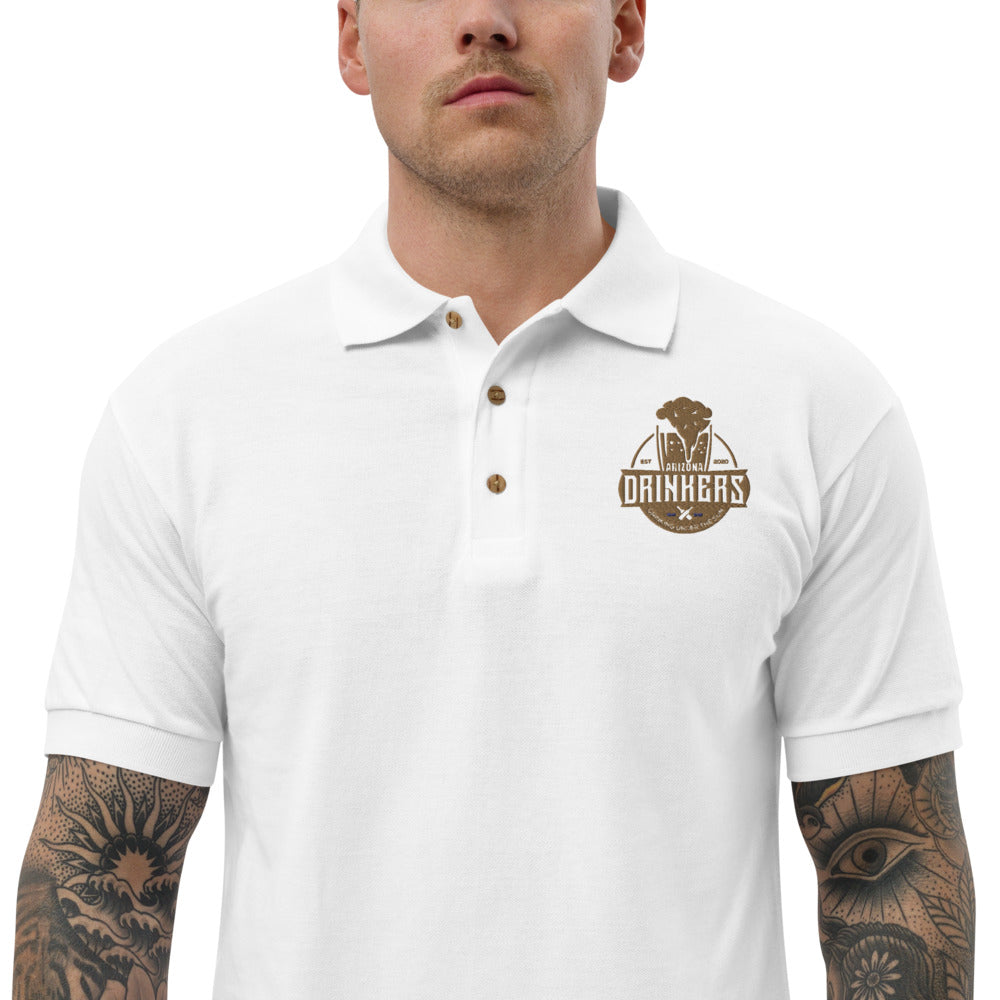 Embroidered Polo Shirt with Arizona Drinkers Logo on left chest