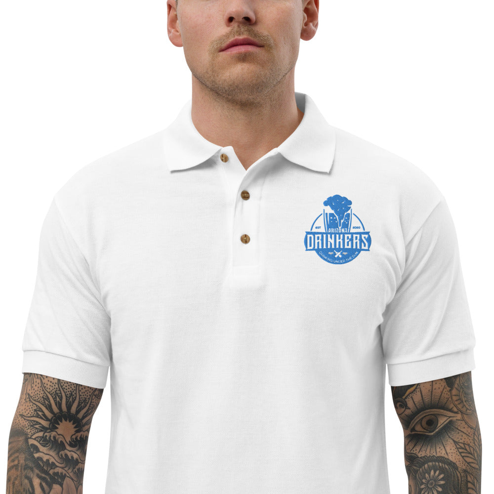 Embroidered Polo Shirt with Arizona Drinkers logo on left chest
