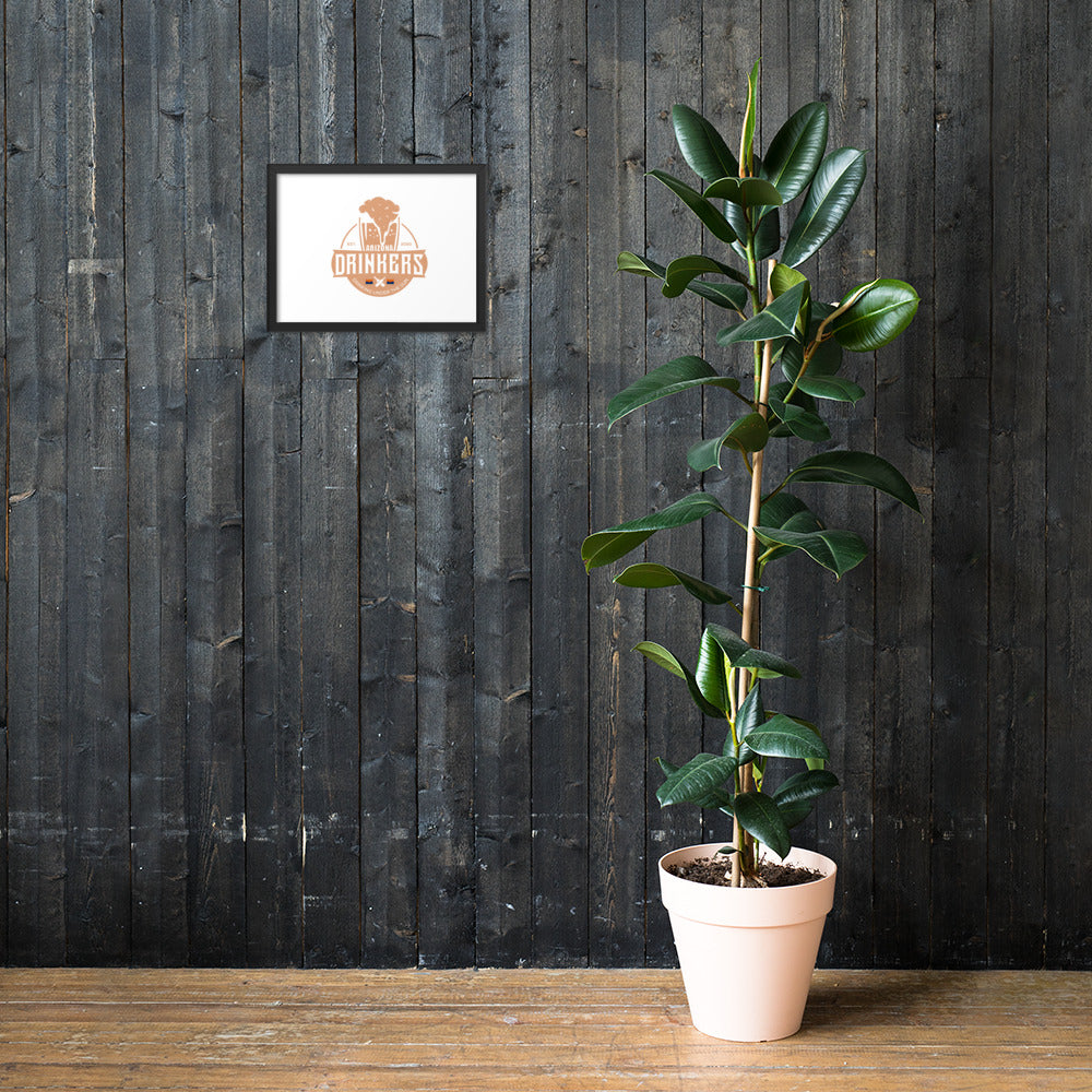 Framed matte paper poster with Arizona Drinkers Logo