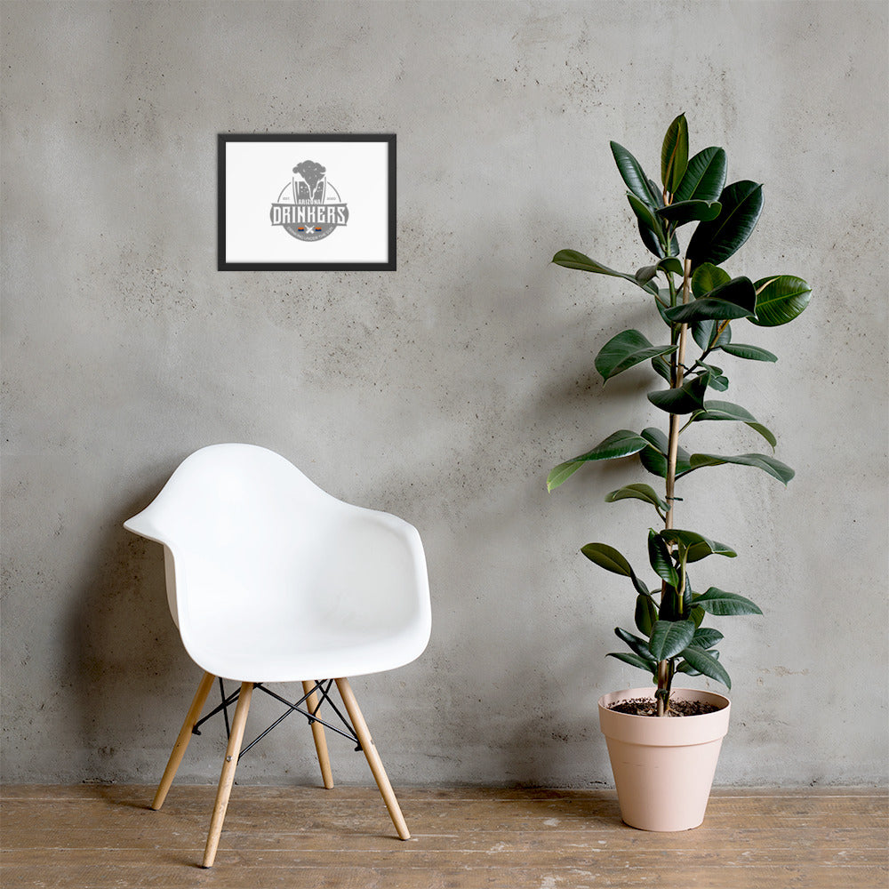 Framed matte paper poster with Arizona Drinkers Logo