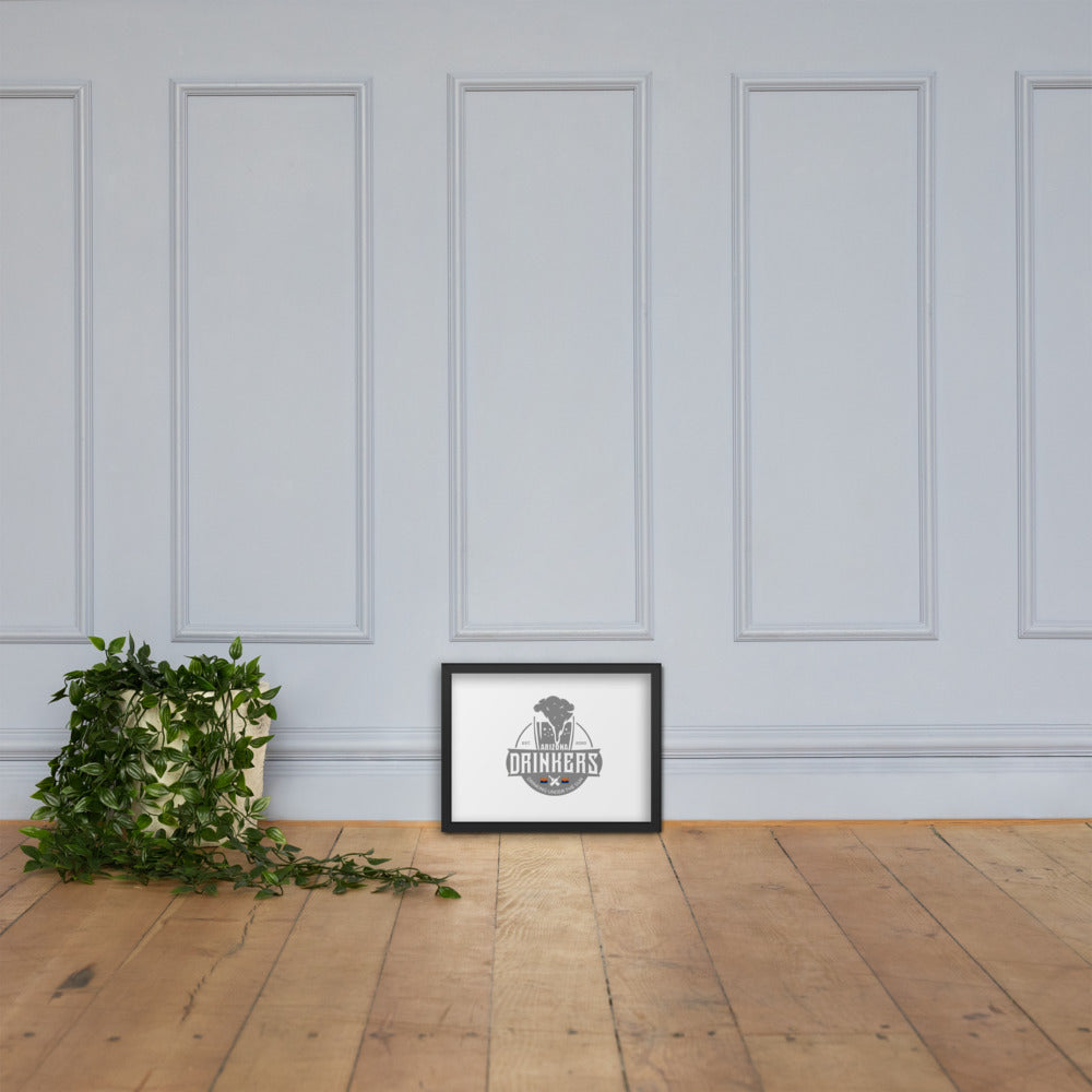 Framed matte paper poster with Arizona Drinkers Logo