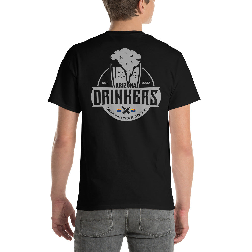 Short Sleeve T-Shirt with Arizona Text on Front and Arizona Drinkers Logo on Back