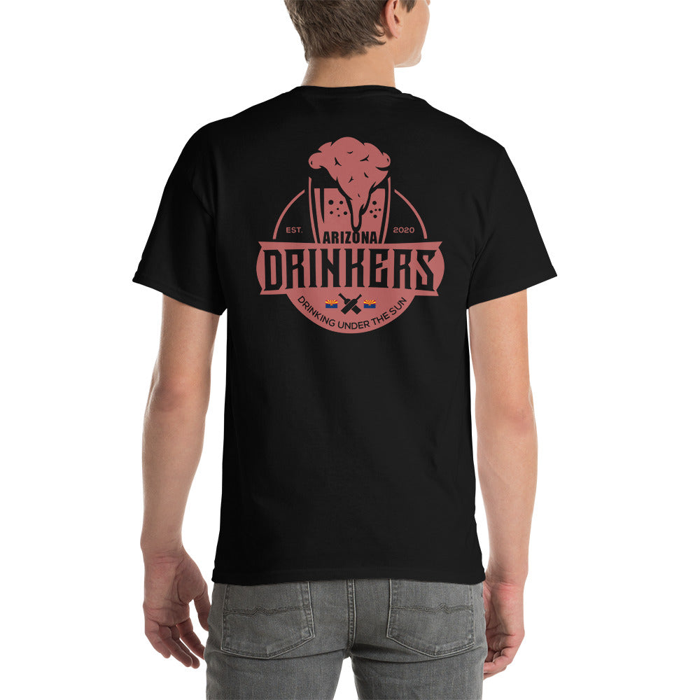 Short Sleeve T-Shirt with Arizona Text on Front and Arizona Drinkers Logo on Back