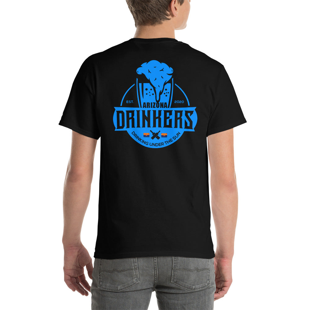 Short Sleeve T-Shirt with Arizona Text on Front and Arizona Drinkers Logo on Back