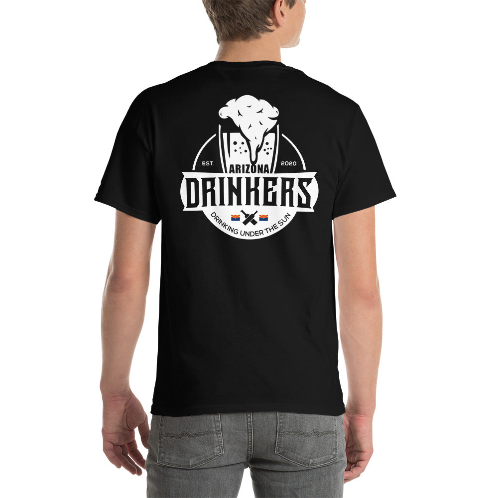 Short Sleeve T-Shirt with Arizona Text on Front and Arizona Drinkers Logo on Back