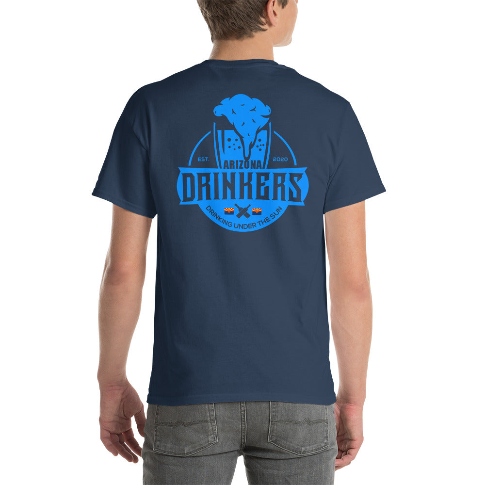Short Sleeve T-Shirt with Arizona Text on Front and Arizona Drinkers Logo on Back