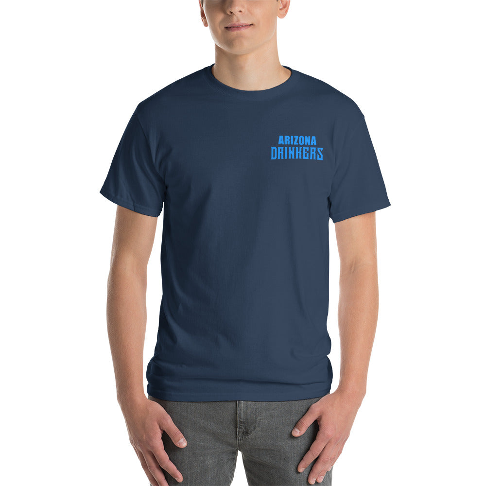 Short Sleeve T-Shirt with Arizona Text on Front and Arizona Drinkers Logo on Back
