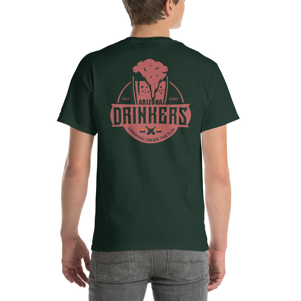 Short Sleeve T-Shirt with Arizona Text on Front and Arizona Drinkers Logo on Back