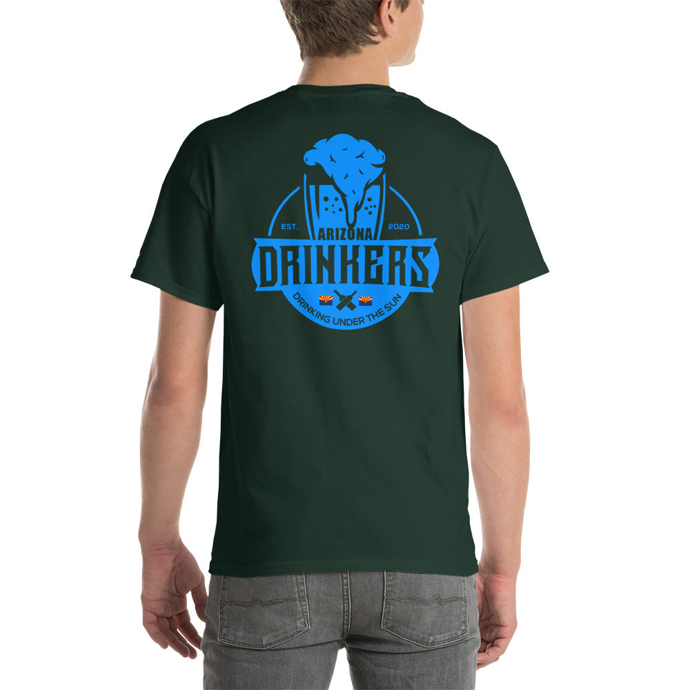 Short Sleeve T-Shirt with Arizona Text on Front and Arizona Drinkers Logo on Back