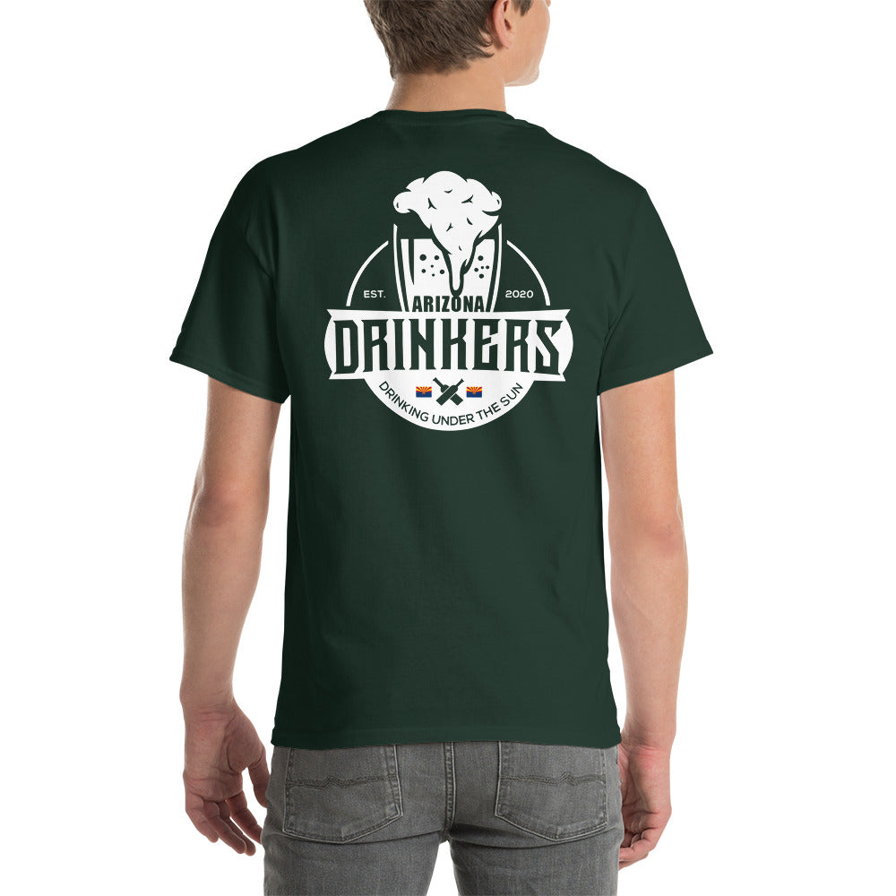 Short Sleeve T-Shirt with Arizona Text on Front and Arizona Drinkers Logo on Back