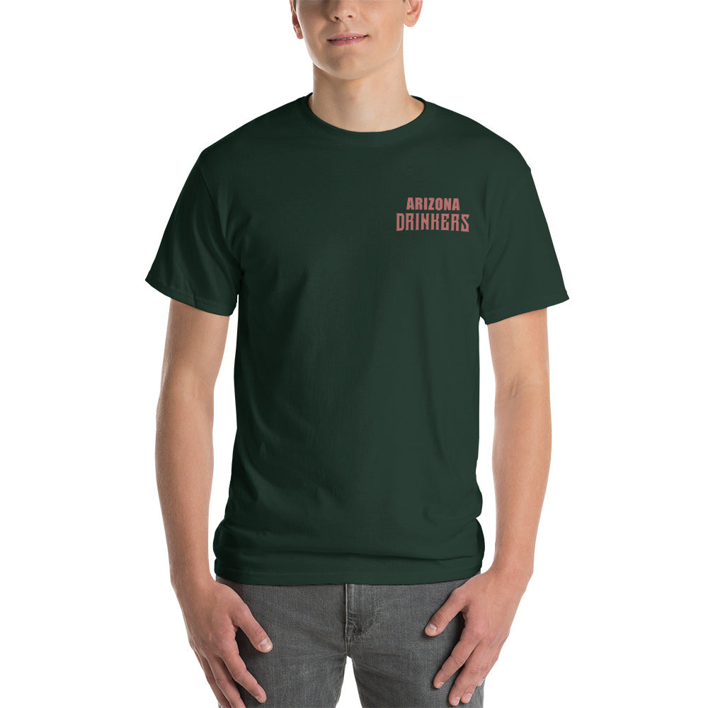 Short Sleeve T-Shirt with Arizona Text on Front and Arizona Drinkers Logo on Back
