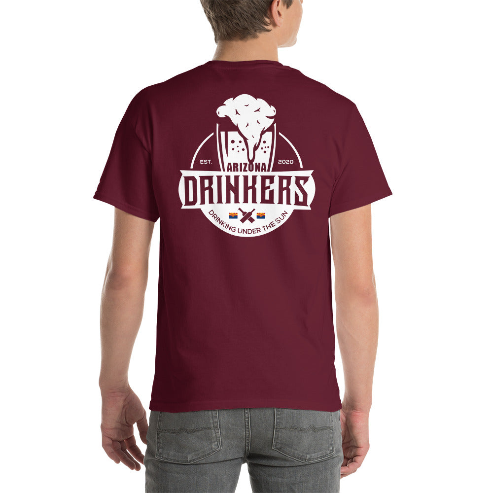 Short Sleeve T-Shirt with Arizona Text on Front and Arizona Drinkers Logo on Back