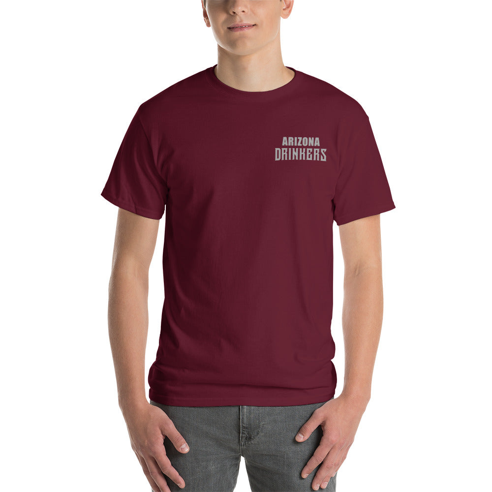 Short Sleeve T-Shirt with Arizona Text on Front and Arizona Drinkers Logo on Back