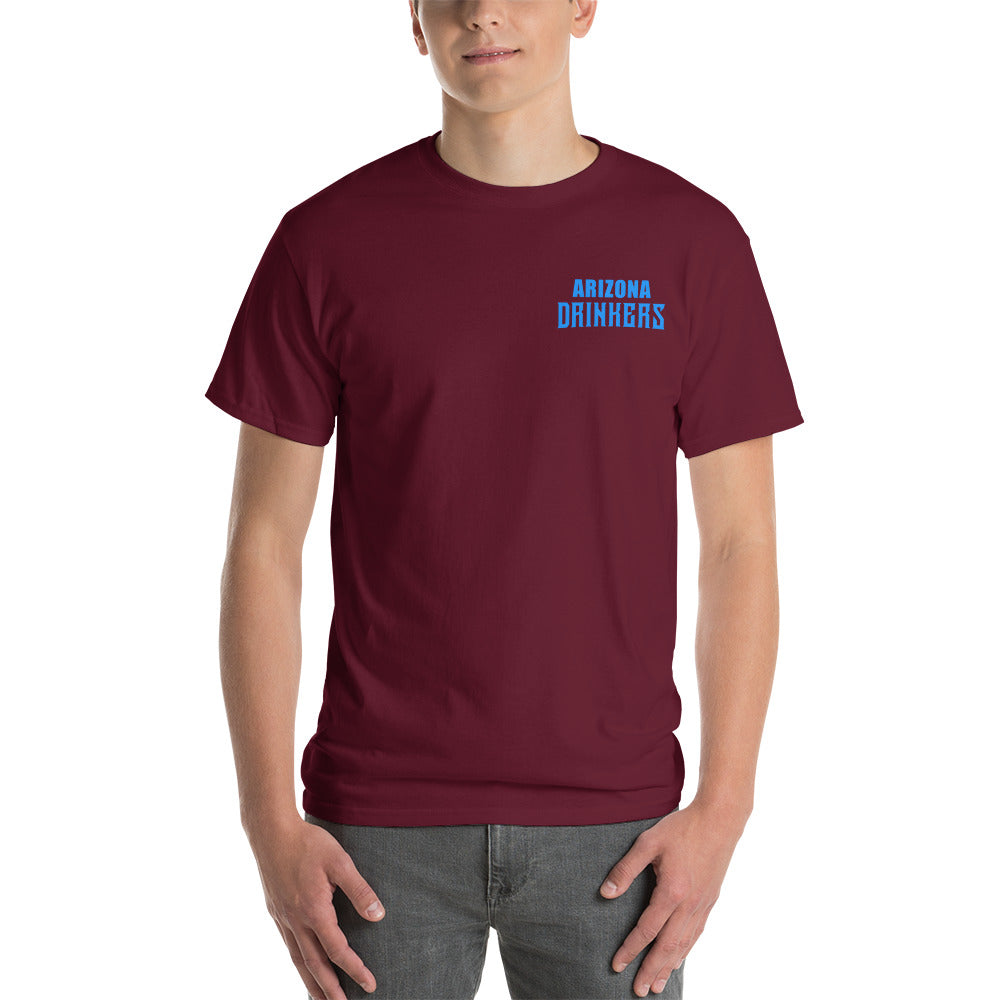 Short Sleeve T-Shirt with Arizona Text on Front and Arizona Drinkers Logo on Back