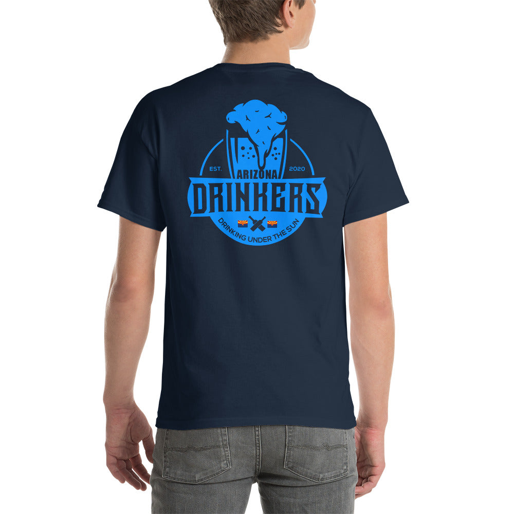 Short Sleeve T-Shirt with Arizona Text on Front and Arizona Drinkers Logo on Back