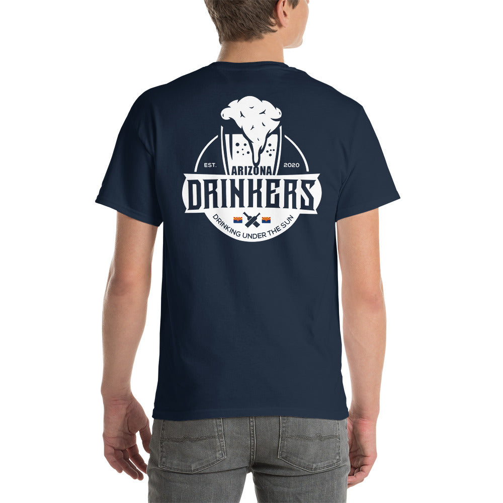 Short Sleeve T-Shirt with Arizona Text on Front and Arizona Drinkers Logo on Back