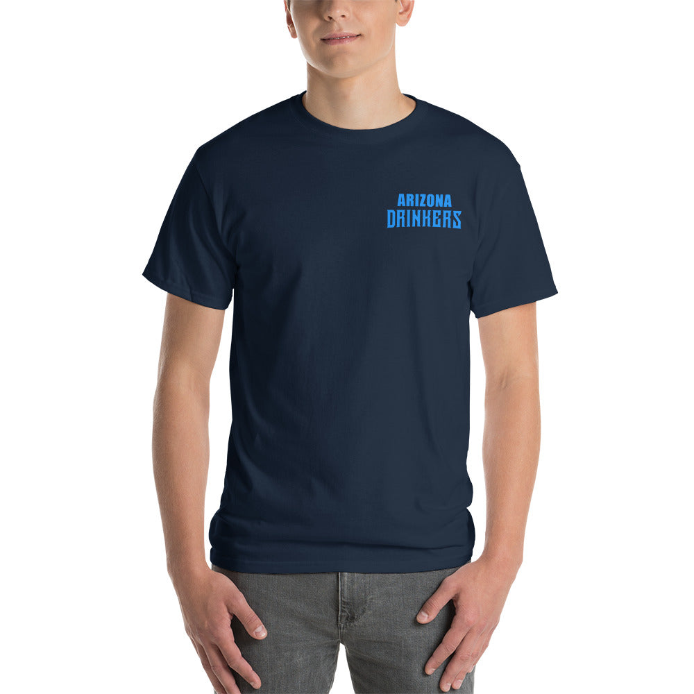 Short Sleeve T-Shirt with Arizona Text on Front and Arizona Drinkers Logo on Back