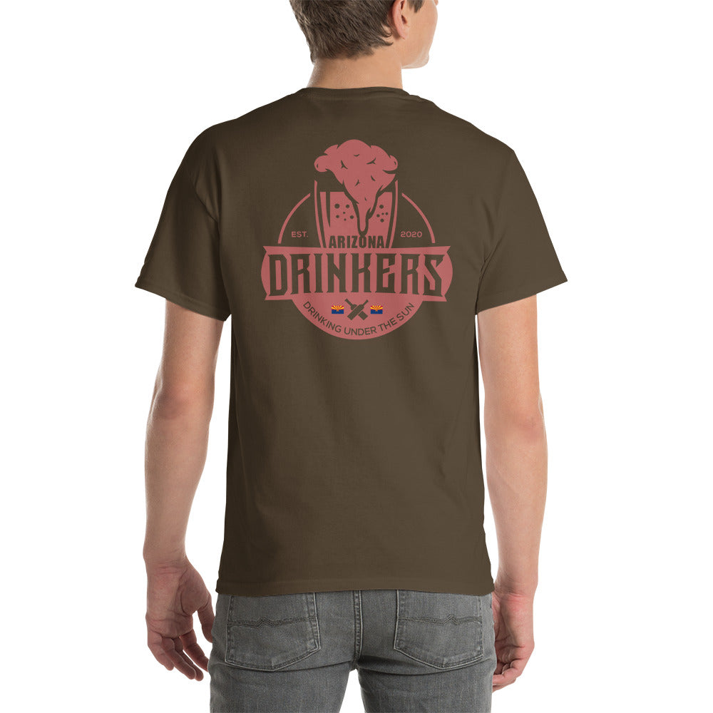 Short Sleeve T-Shirt with Arizona Text on Front and Arizona Drinkers Logo on Back