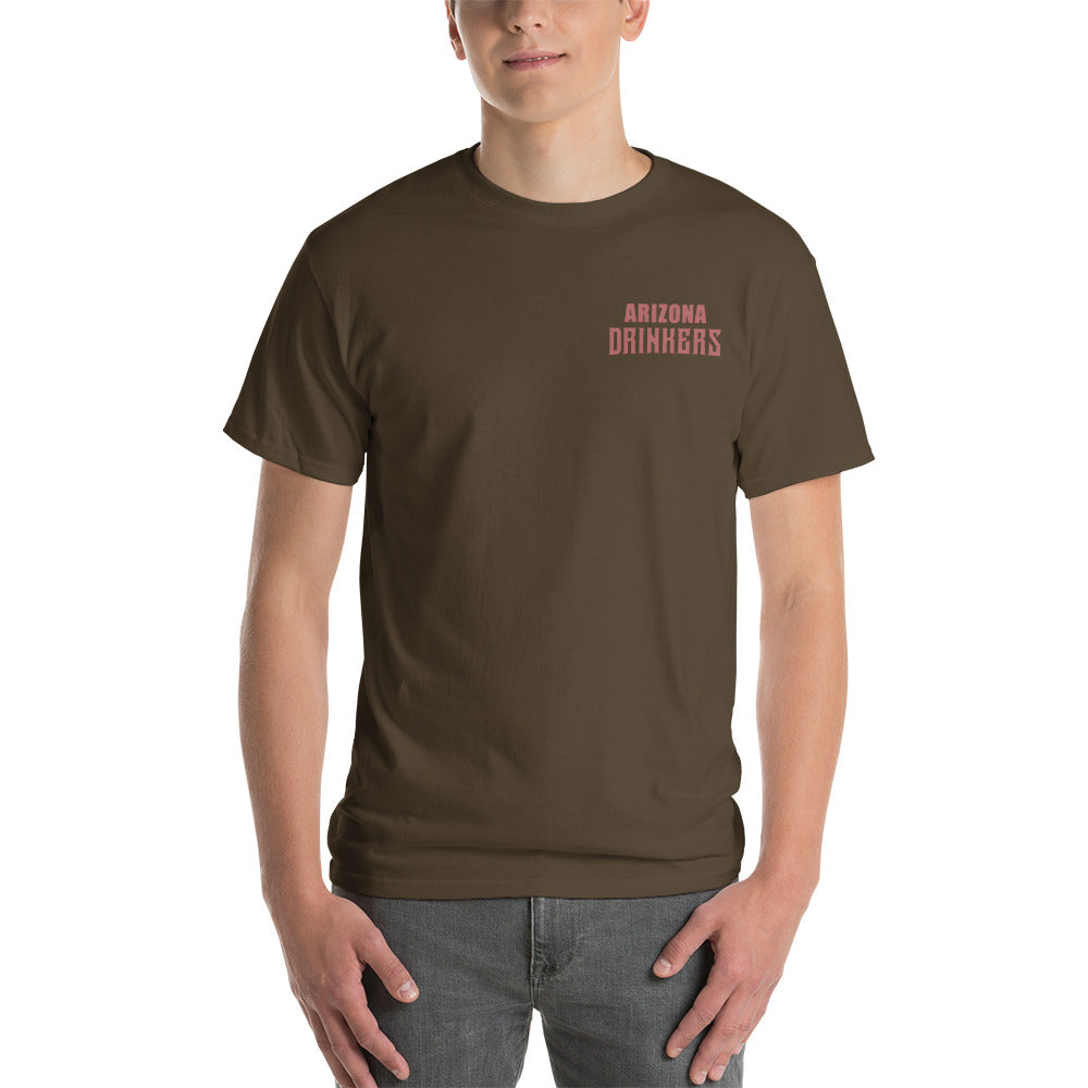 Short Sleeve T-Shirt with Arizona Text on Front and Arizona Drinkers Logo on Back